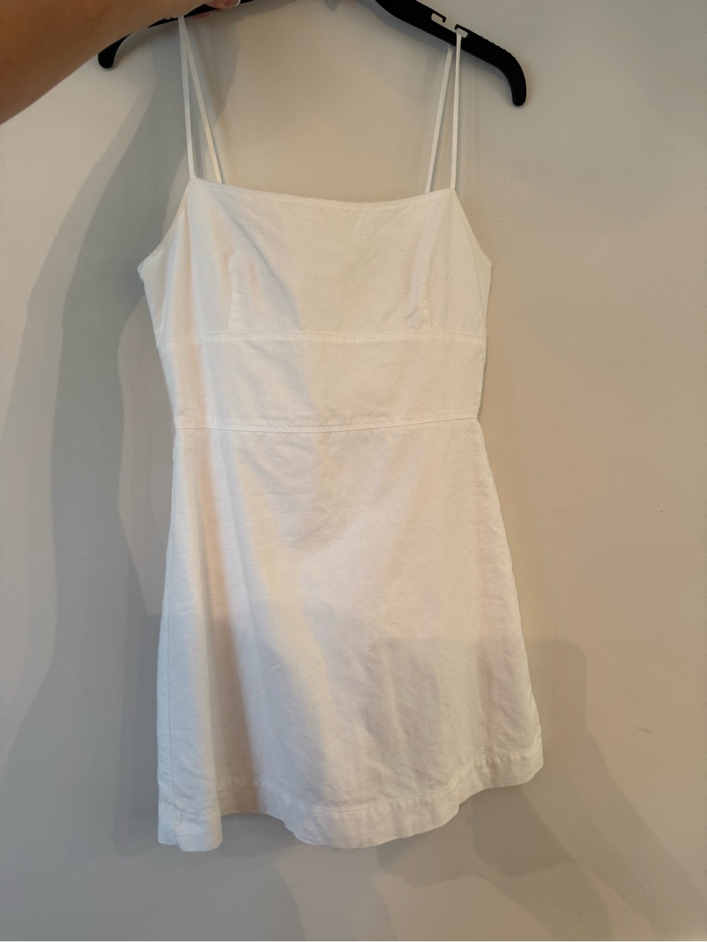 Sunday Best White Mini Dress with Spaghetti Straps
